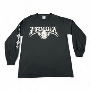 Vintage Metallica Shirt Adult LARGE Black St Anger Band Metal Tour Skull Y2K